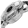 Pre-owned Cerruti 1881 Ladies Swarovski Fiore Swiss Quartz Watch Black Ct68262x103012 In Silver