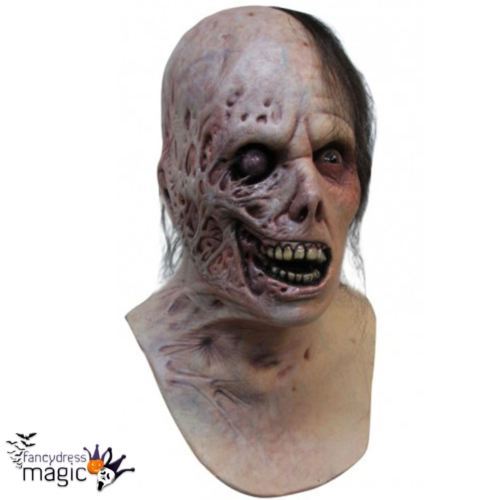 Zombie Walker Ganzkopfmaske Aus Latex – Gruselige Halloween-Maske, Einheitsgröße Für Erwachsene