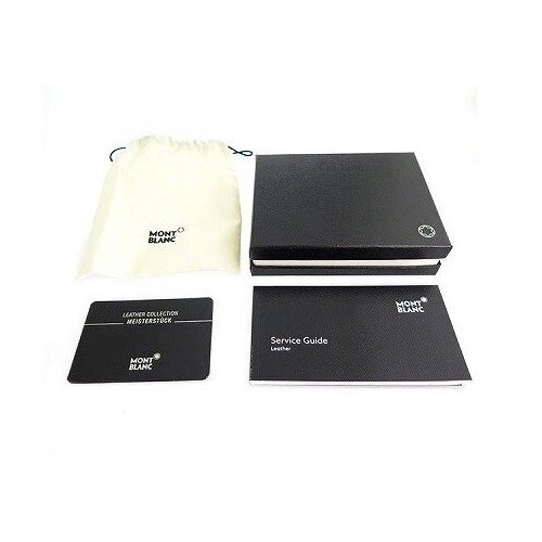 Pre-owned Montblanc Meisterstück Sfumato Genuine Leather Wallet Purse Card Holder For Men In Red