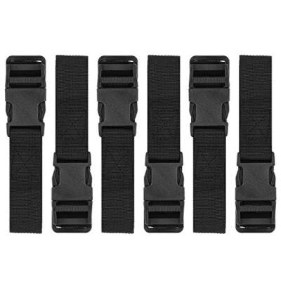 Luggage Nylon Straps with Quick Release Buckle Utility Straps for Travel Black