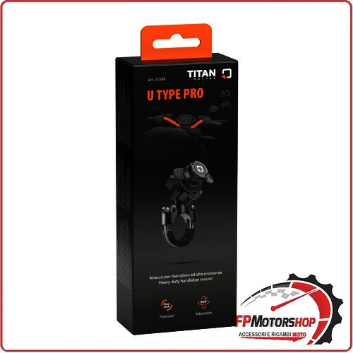 91598 TITAN U TYPE PRO SUPPORTO CON ATTACCO PER MANUBRIO MOTO SCOOTER