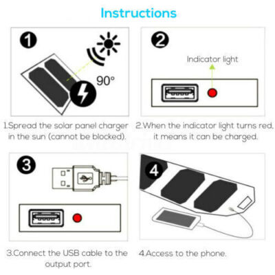 100Watt Solar Panel Folding PV Power Bank Outdoor Camp Hiking USB Phone Charger