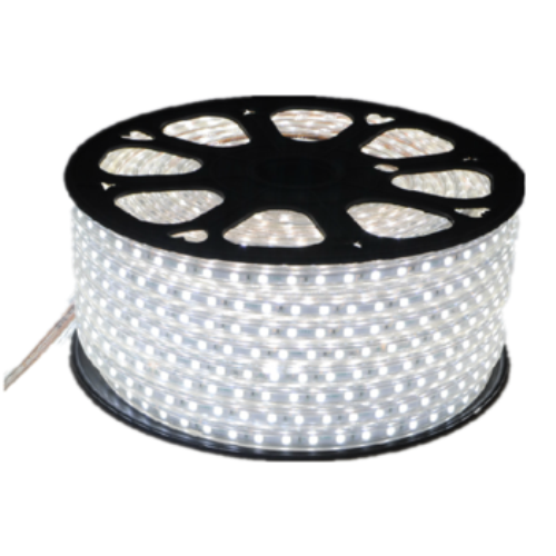 Striscia Led Flessibile Strip Led SMD 5050 220v Bobina 100 Metri Bianco hsb