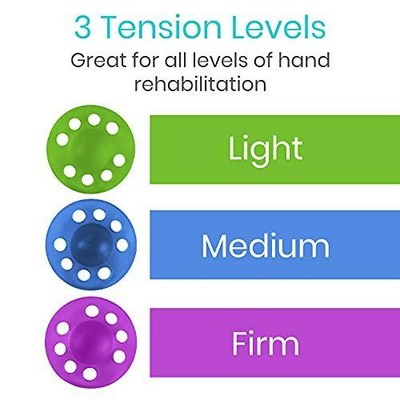 Vive Finger Exerciser and Hand Strengthener - Grip Stretcher Balls - Therapy