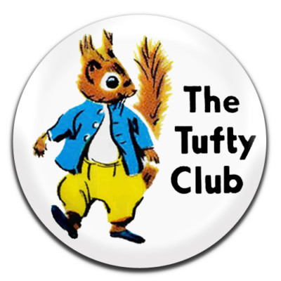 The Tufty Club Kids Road Safety Retro TV 25mm / 1 Inch D Pin Button Badge