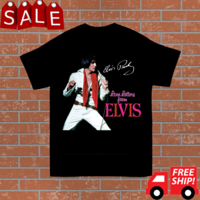 Elvis Presley Love Letters from Elvis Black T Shirt S to 5XL Gift Fans