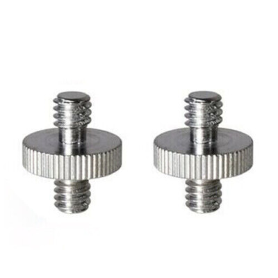 2PCS 1/4 to 1/4'' Male Threaded Screw Adapter Double Head Stud
