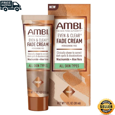 AMBI Even & Clear Facial Fade Cream, Hydroquinone Free, 1 oz