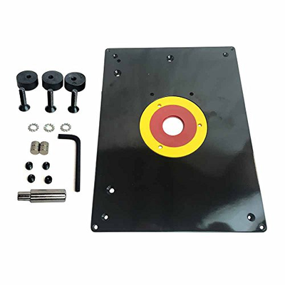 Big Horn 18101 9-Inch x 12-Inch Router Table Insert Plate with Guide Pin & Snap