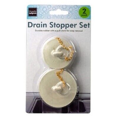 2-Pack Rubber Drain Sink Stopper Stoppers Plugs