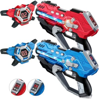 LASER TAG Infrared Multi Function Guns with 2 Vests Set of 2 DIUERMA