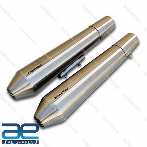PoweRage Short Exhaust Silencer For Royal Enfield Twin Interceptor 650 Continental GT 650