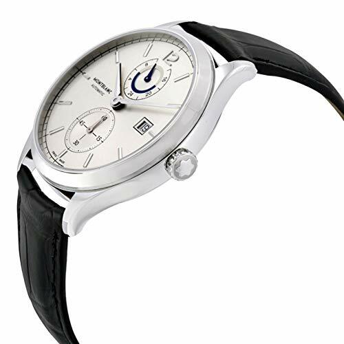 Pre-owned Montblanc Heritage Chronometer Dual Time Automatic Silver Dial Mens Watch 112540