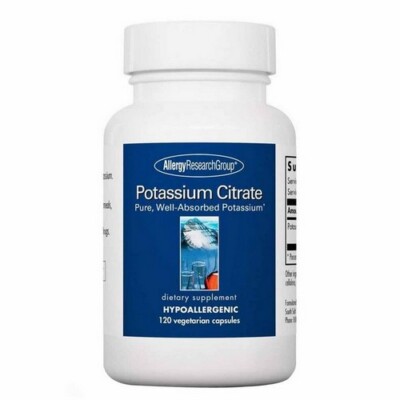 Potassium Citrate  120 Veg Caps By Nutricology/ Allergy Research Group