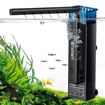 CHERLAM Aquarium Surface Protein Skimmer3W Fish Tank Protein Skimmer3 in 1 Aq...
