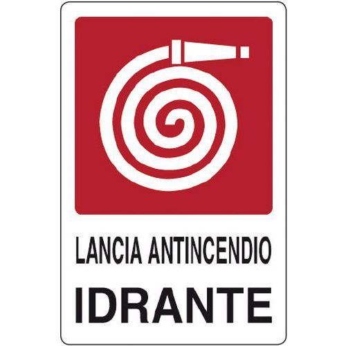 Cartello Segnaletico Lancia Antincendio Idrante 30x20Cm In Pvc Targa dfh