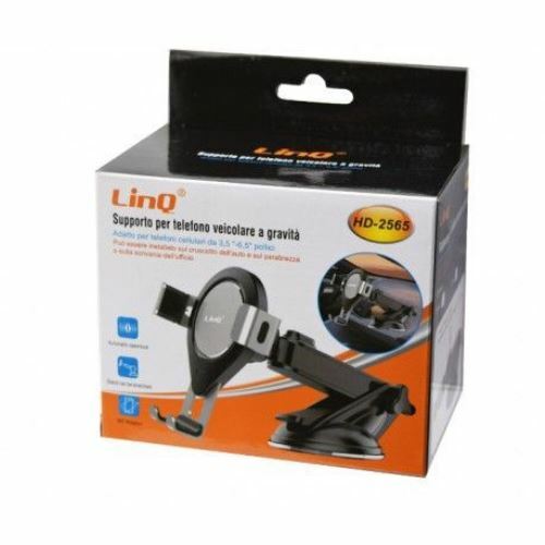 Supporto Auto A Ventosa Veicolare A Gravità Per Smartphone Linq Hd-2565