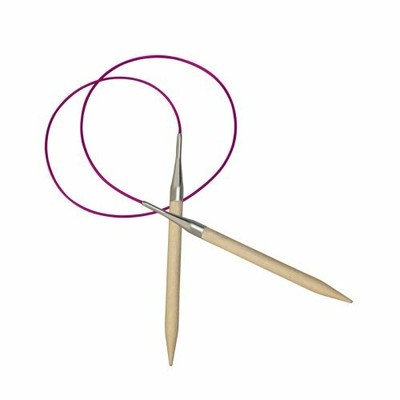 KnitPro 80 cm x 20 mm Basix Fixed Circular Needles, Birch