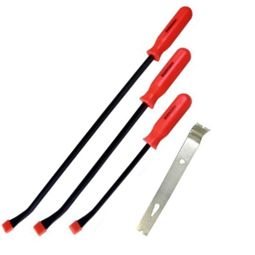 4PC PRY CROW BAR & CHISEL SET DIY CAR GARAGE AUTOMOTIVE MECHANICS TOOL