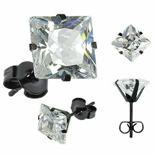 Orecchini di bigiotteria neri in pietra