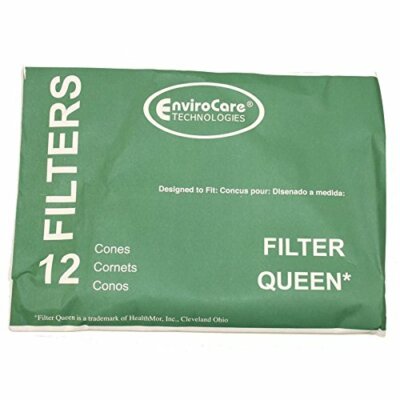 EnviroCare CONE FILTER QUEEN 12 PacK with 2 DISC FILTERS PAPER BAG