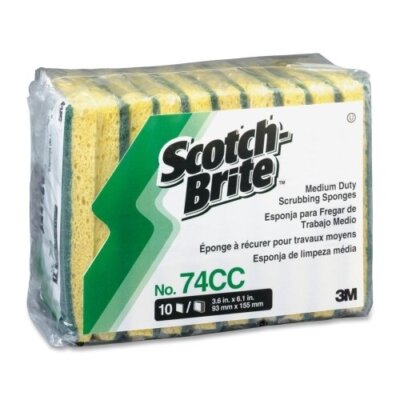 Scotch-brite Medium Duty Scrub Sponge - 6.1'' X 3.6''700 Mil - 10/pack -