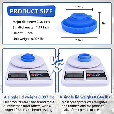 4 Pack 5 Gallon Water Jug Cap Reusable 3 Gallon Water Jug Caps Durable Thickened