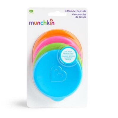 Munchkin Miracle Cup Lids Pack of 4 Multiple Colors