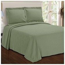 Superior Paisley Jacquard Matelassé 100% Premium Cotton Bedspread with Matchi  eBay