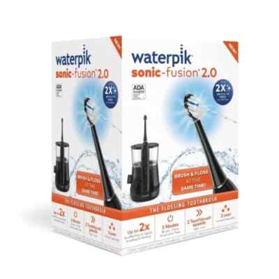 Waterpik Sonic-Fusion 2.0 Professional Flossing Toothbrush, Electric Black