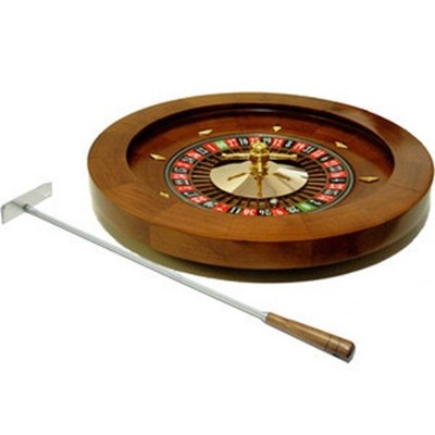 16'' Deluxe Quality Solid Real Wooden Roulette Wheel Game Roulete Spinning