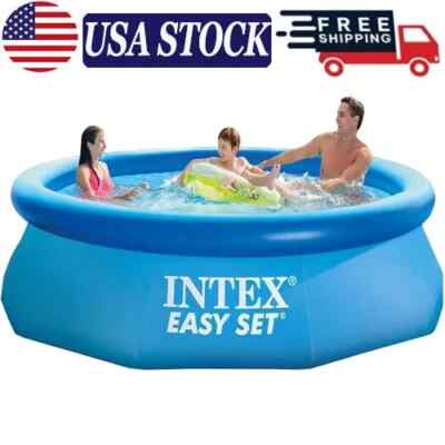 Intex Easy Set Inflatable Pool - 10ft x 30in puncture resistant quick inflation