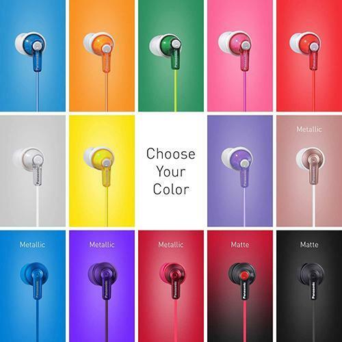PANASONIC ErgoFit In-Ear Earbud Earbuds HJE120-TCM125 MANY COLORS NEW 