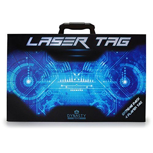 Dynasty Toys Laser Tag Set and Carrying Case for Kids Multiplayer 4 Pack