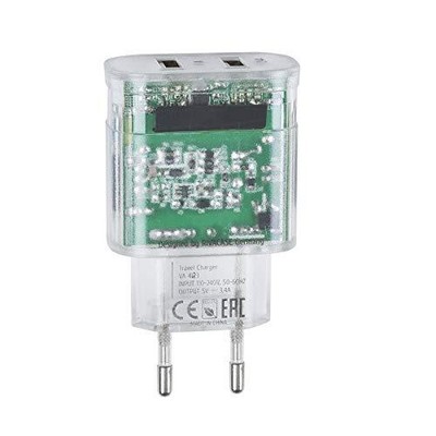 Rivacase VA4125 TD2 EN Caricabatterie per dispositivi mobili Interno Trasparente