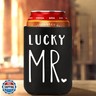LEJIAJINW Engagement Gifts for Couples - Mr and Mrs, Just Married Newly Wed Gift for the Bride Groom, Wedding Day Essentials, Bachelorette Party Favor Bridal Leather Can Cooler for Him/Boyfriend
