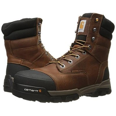Pre-owned Carhartt Men's 8" Ground Force Composite Toe Waterproof Work Boots Peanut - Cme8