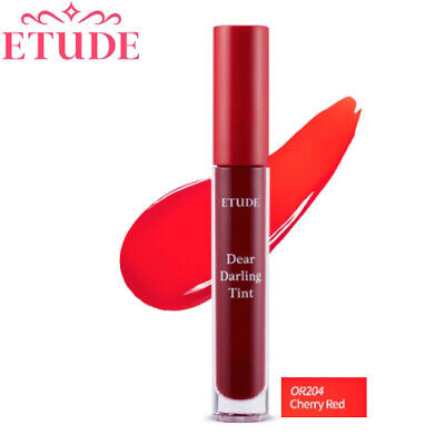ETUDE HOUSE Dear Darling Water Gel Tint #OR204 Cherry Red Lip Stain Vivid Tint