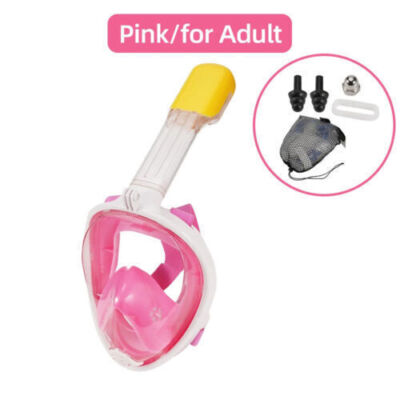 US Snorkel Scuba Full Face Mask Swimming Underwater Diving With GoPro Mount