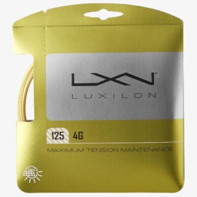 Luxilon 4G 17 Gauge 1.25mm Tennis String Gold 5 Sets
