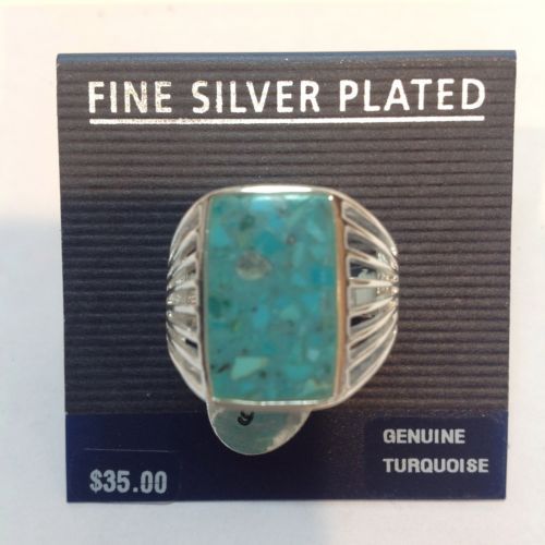 Turquoise Silver Plated Fashion Rings