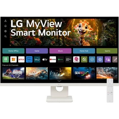 LG MyView 32SR73U 31.5'' 16:9 4K USB-C VA HDR LCD Smart Monitor with WebOS, White