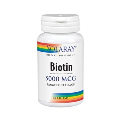Biotin 5,000 mcg 60 Lozenges By Solaray