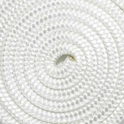 12mm 20m Polyester Rope Double Braid  White Marine Yacht Sailing Mooring Boat