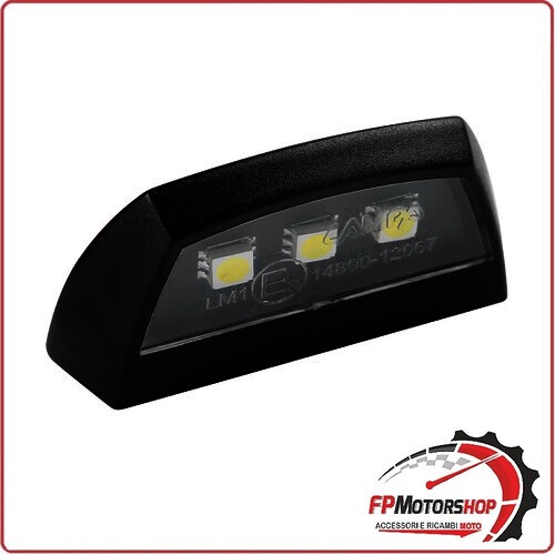 90587 E-ION LUCE TARGA A 3 LED SMD BIANCO 12V UNIVERSALE PER MOTO OMOLOGATO