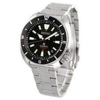Pre-owned Seiko Srph17 Prospex 42mm Steel Black Dial Date 200m Diver Automatic Men's Watch