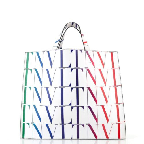 小物 VALENTINO VLTN Neck Wallet Blue VALENTINO GARAVANI Calfskin VLTN Print Wallet Crossbody Bag