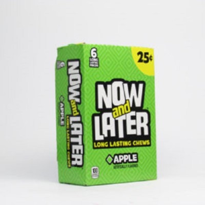 Now & Later Chewy Candy, APPLE, 0.93 Ounce (Pack of 24)