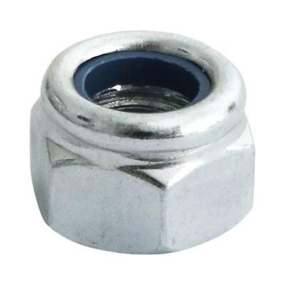 Timco Hexagonal Nylon Locking Nuts Type P Metric Thread Zinc Plated Various Size
