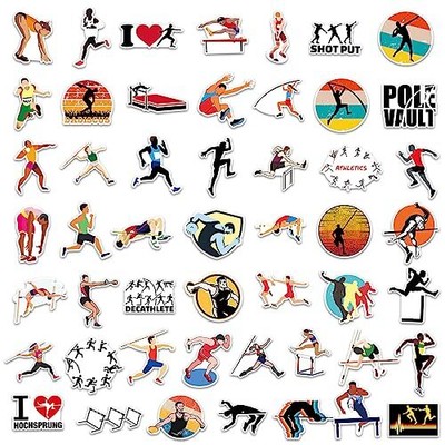50 PCS Sports Stickers for Water Bottles, Waterproof Gymnastics Stickers, Viny